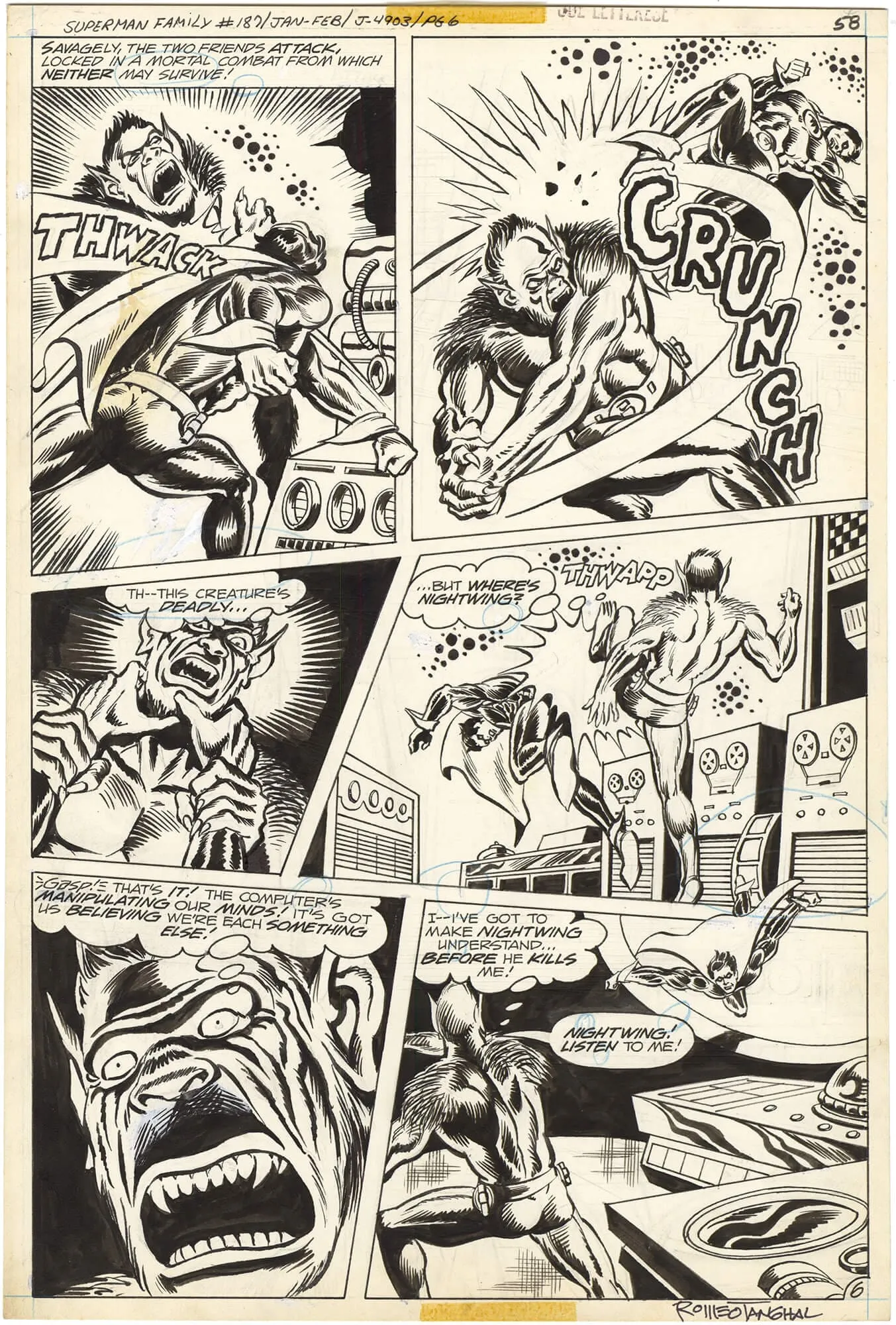 Superman Family #187 P6 Comic Art