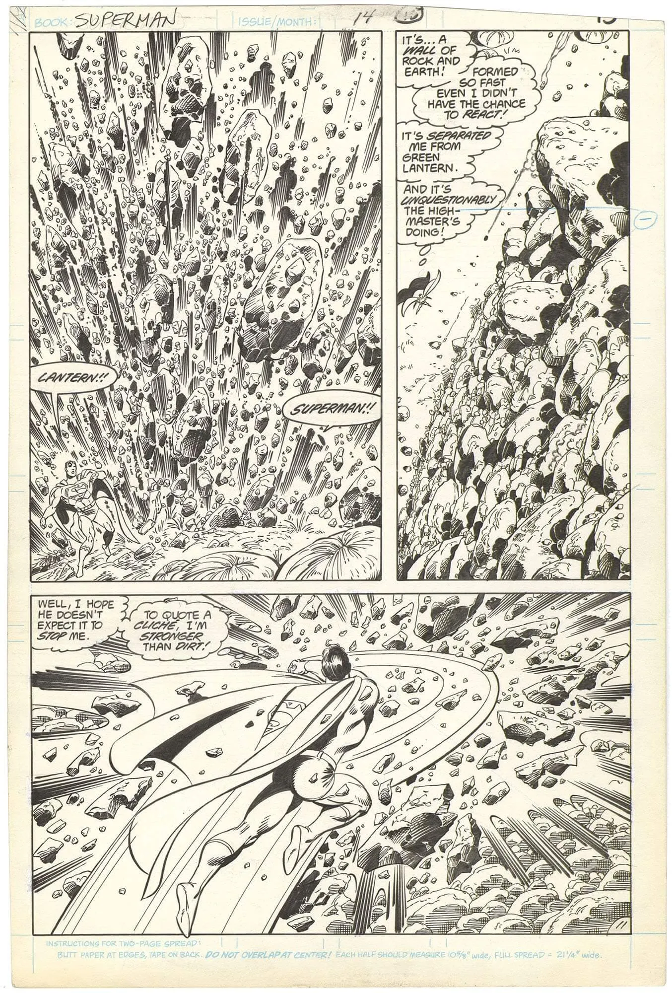Superman #14 P11 Comic Art