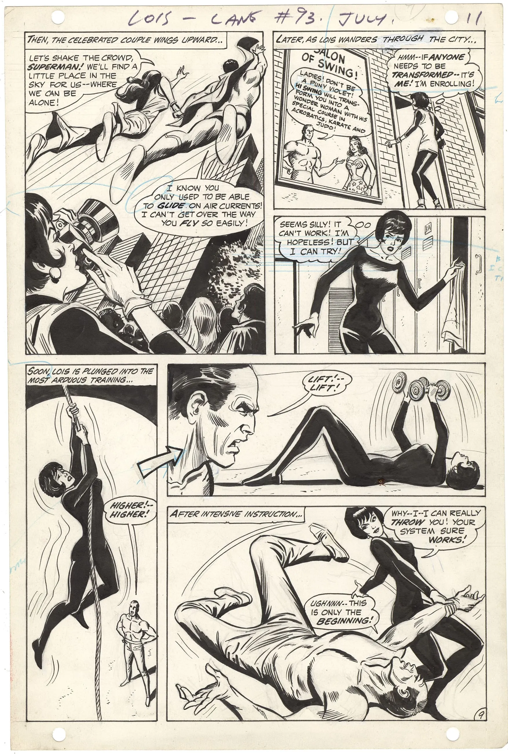 Supermans Girl Friend, Lois Lane #93 P9 Comic Art