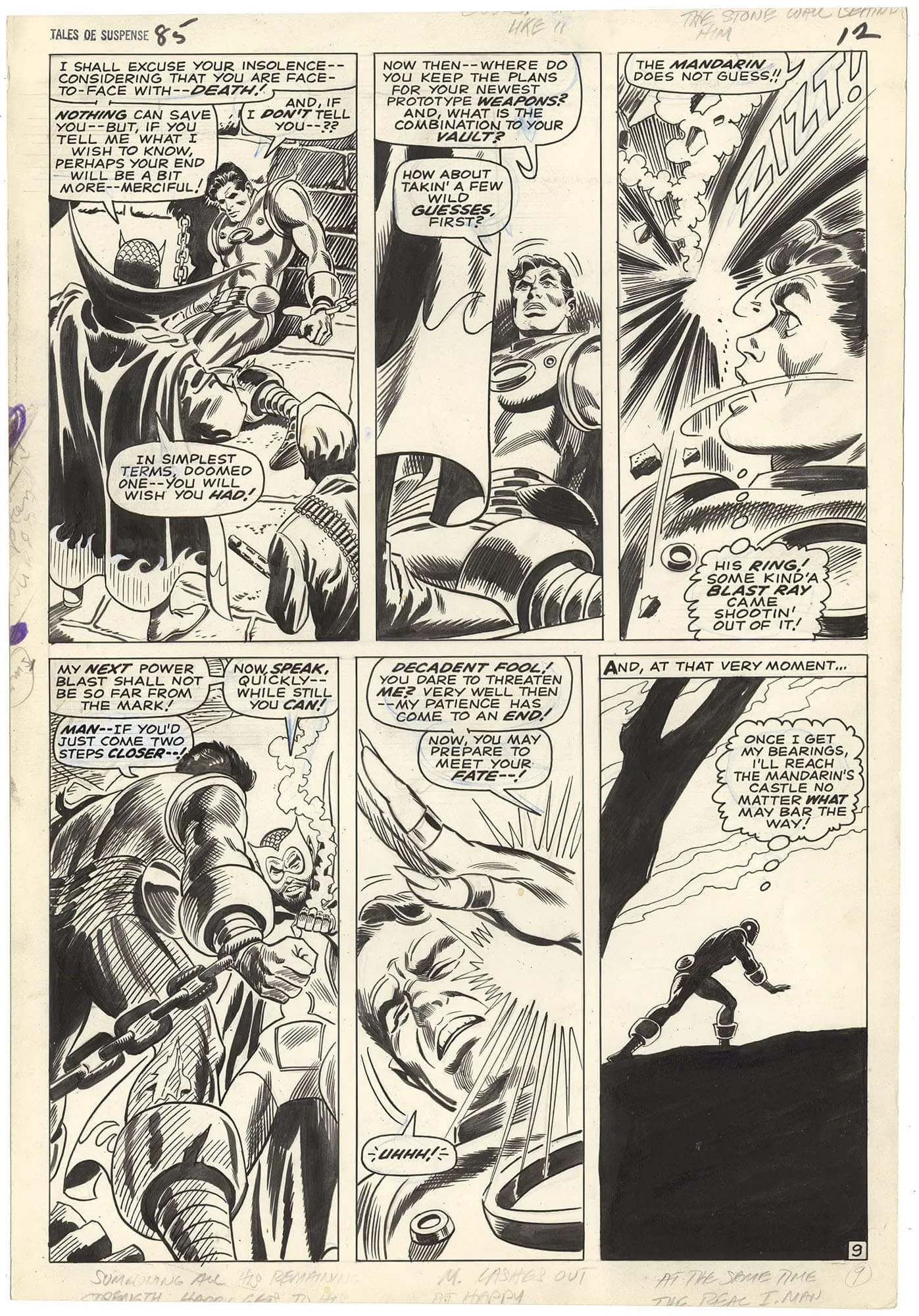 Tales Of Suspense #85 P9 (Large Art)(Mandarin) Comic Art