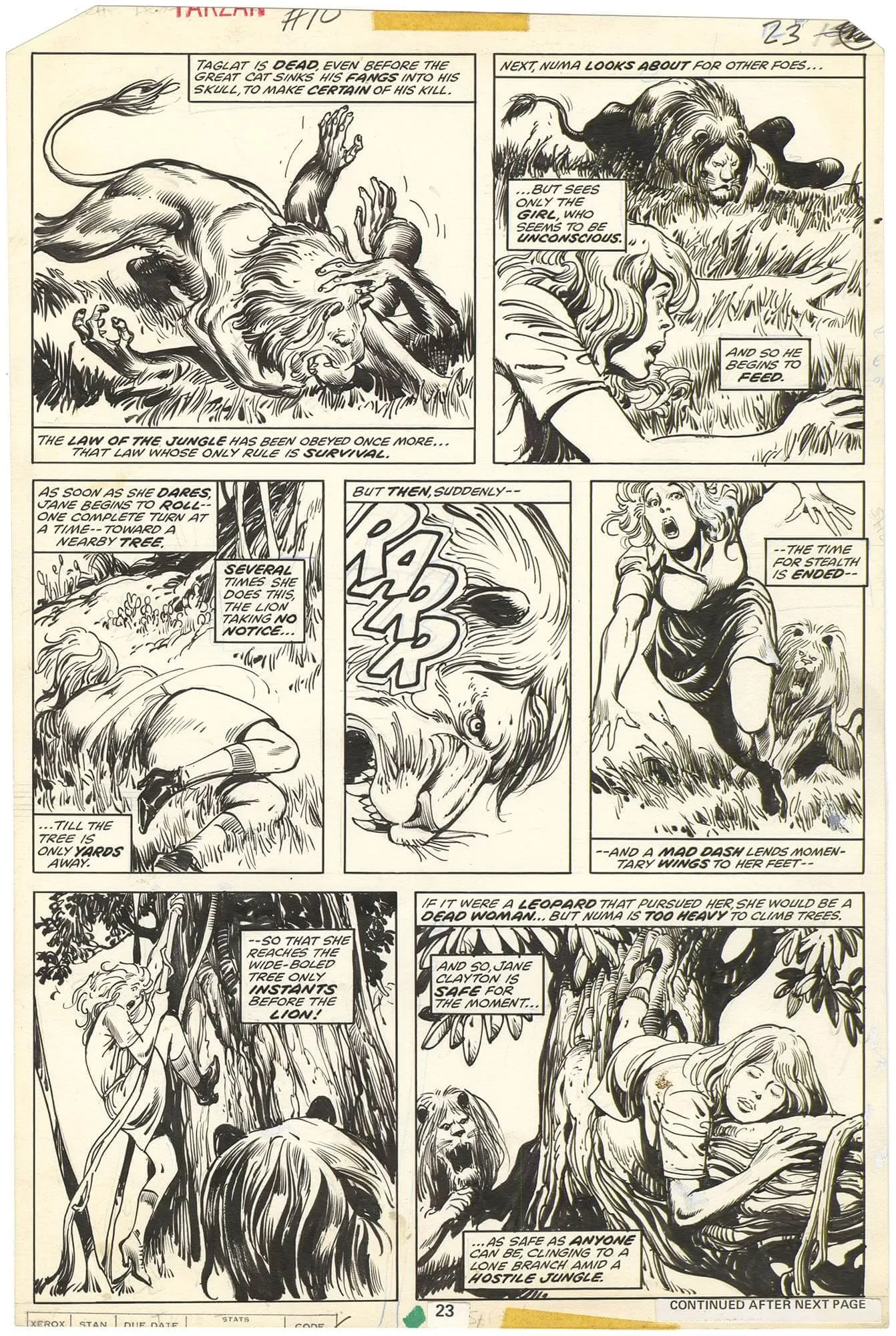 Tarzan #10 P23 (Jane) Comic Art