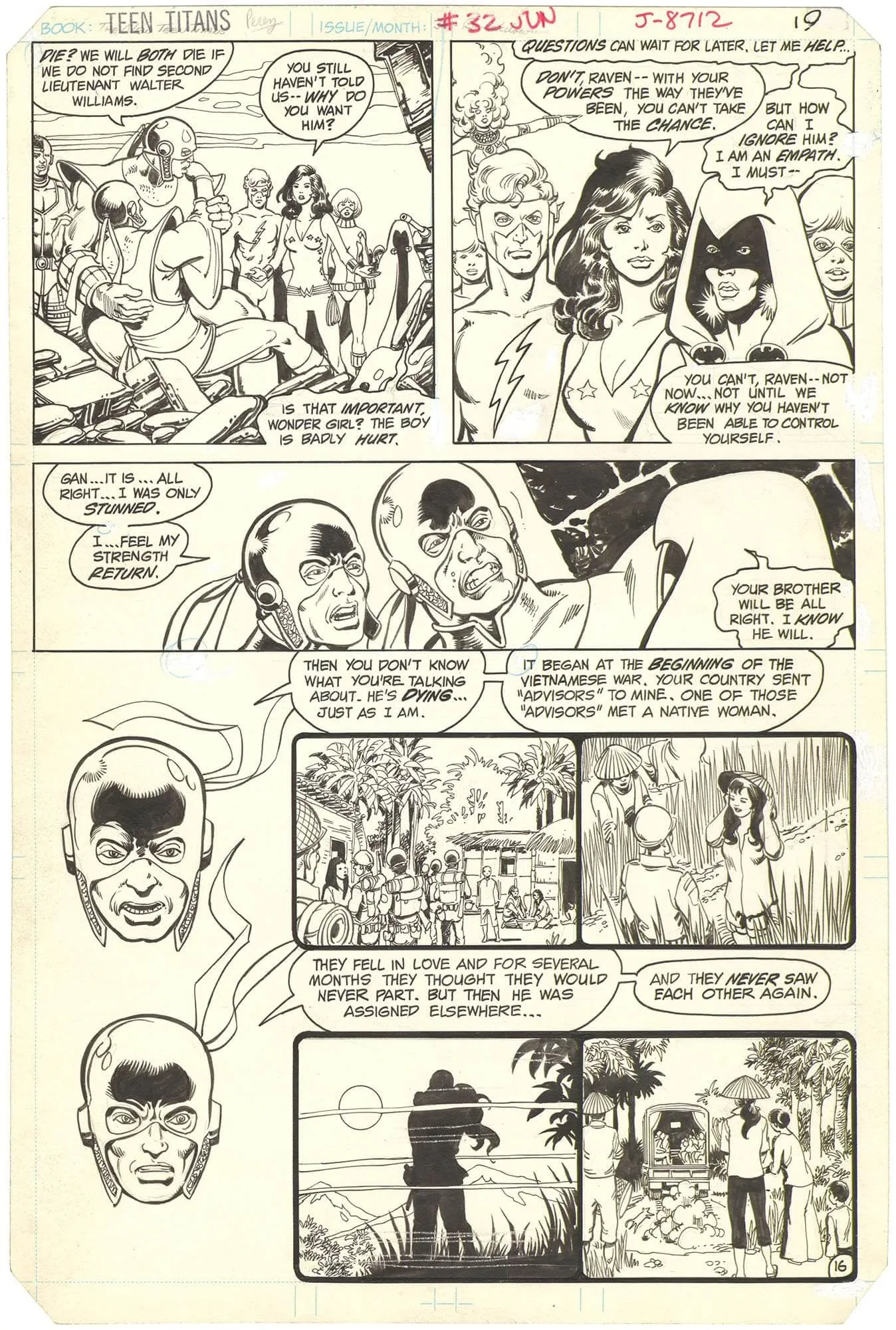 Teen Titans #32 P16 Comic Art