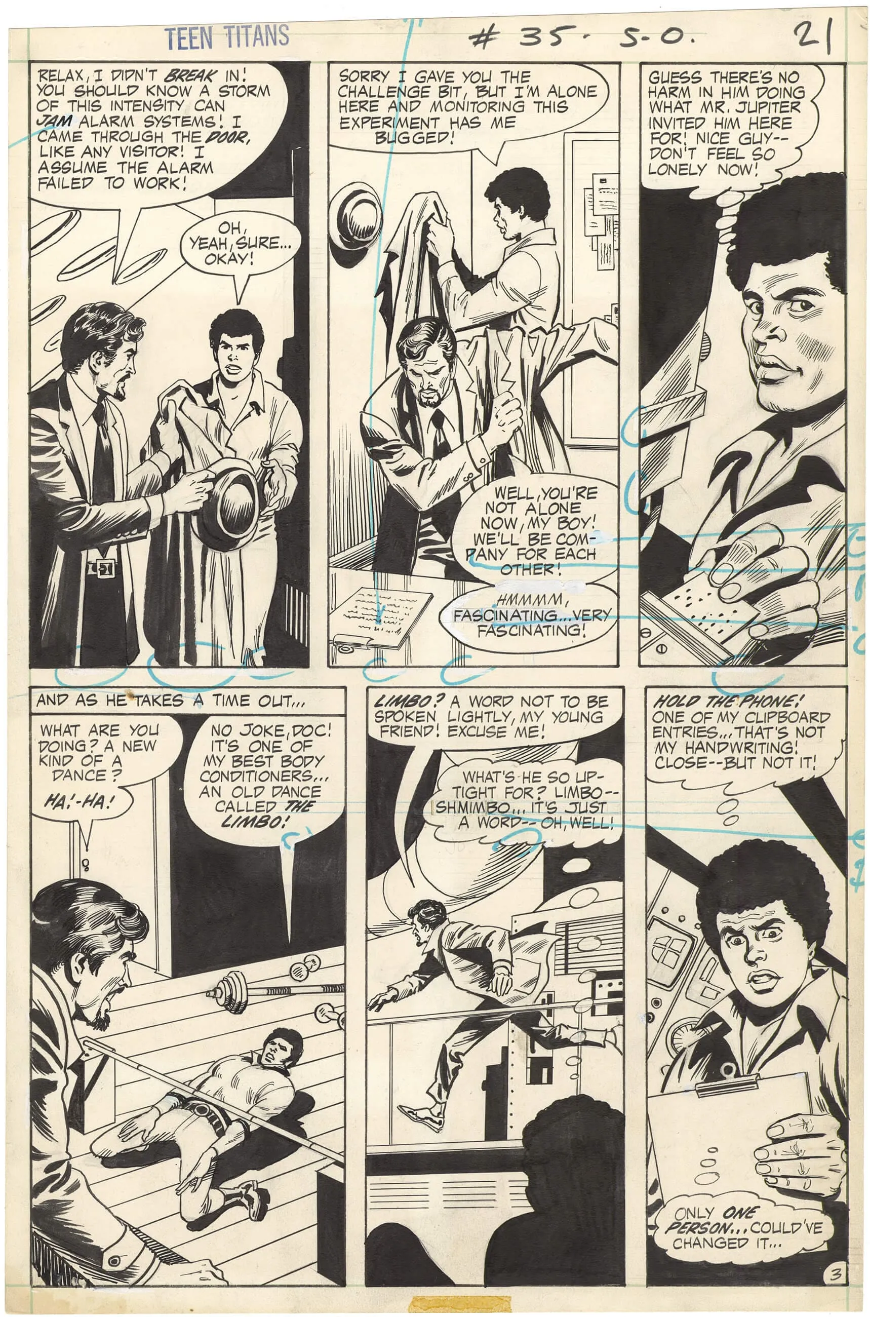 Teen Titans #35 P3 Comic Art