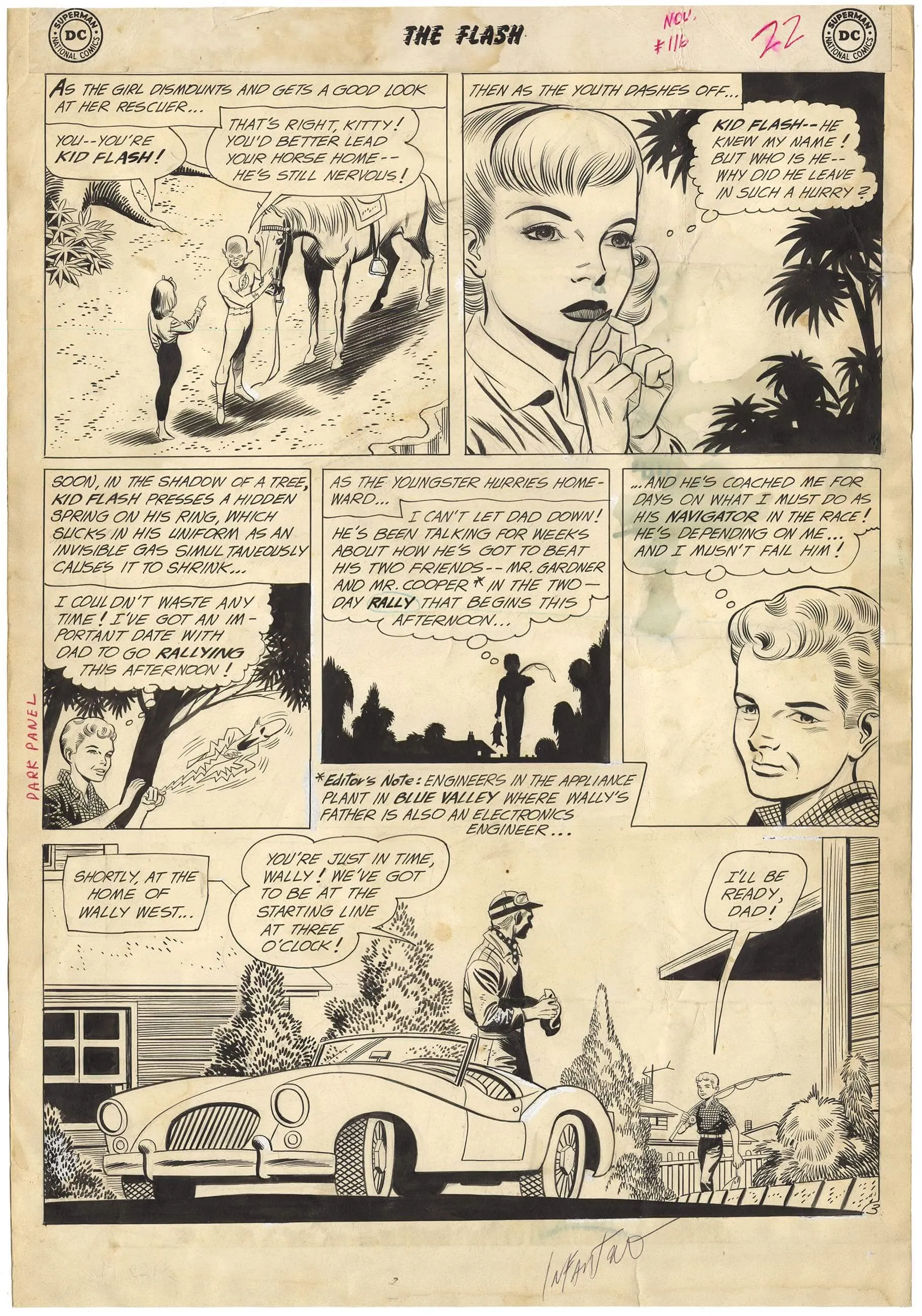 Flash #116 P3 (Signed, Large Art) Comic Art