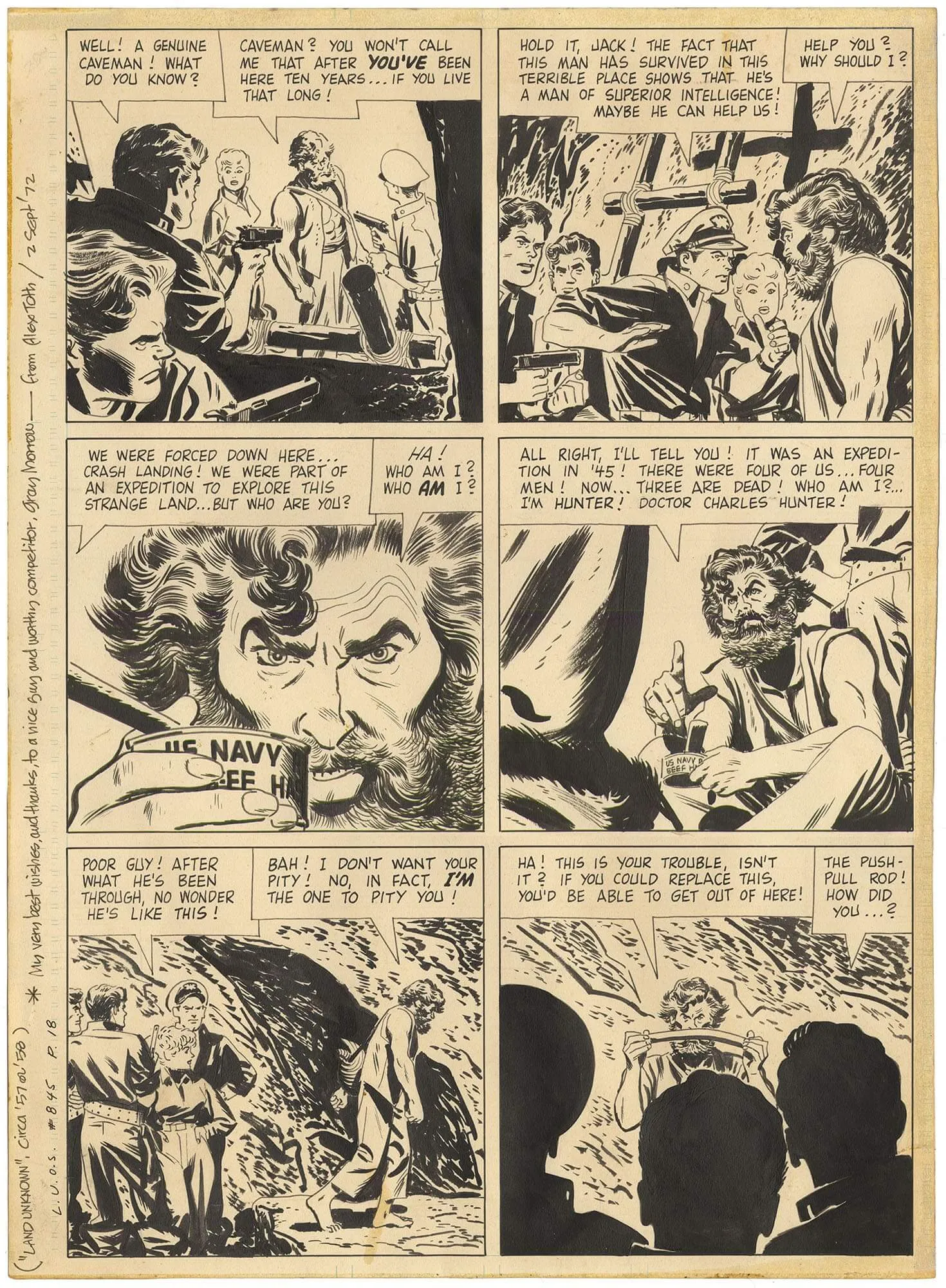 Four Color -  The Land of Unknown #845 p18 (Large Art, Signed)