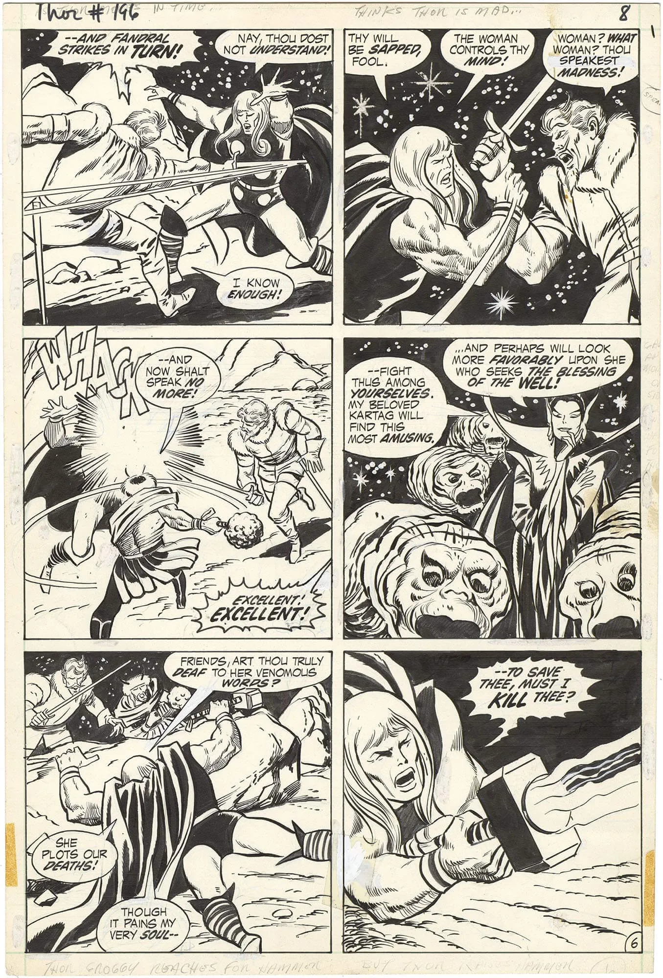 Thor #196 P6 Comic Art