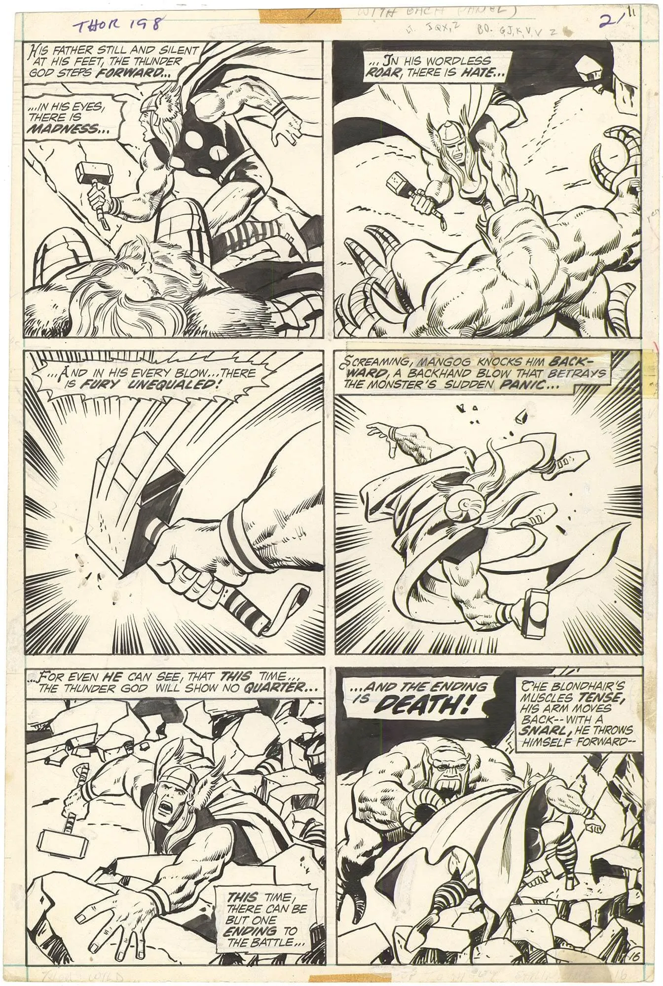Thor #198 P16 Comic Art
