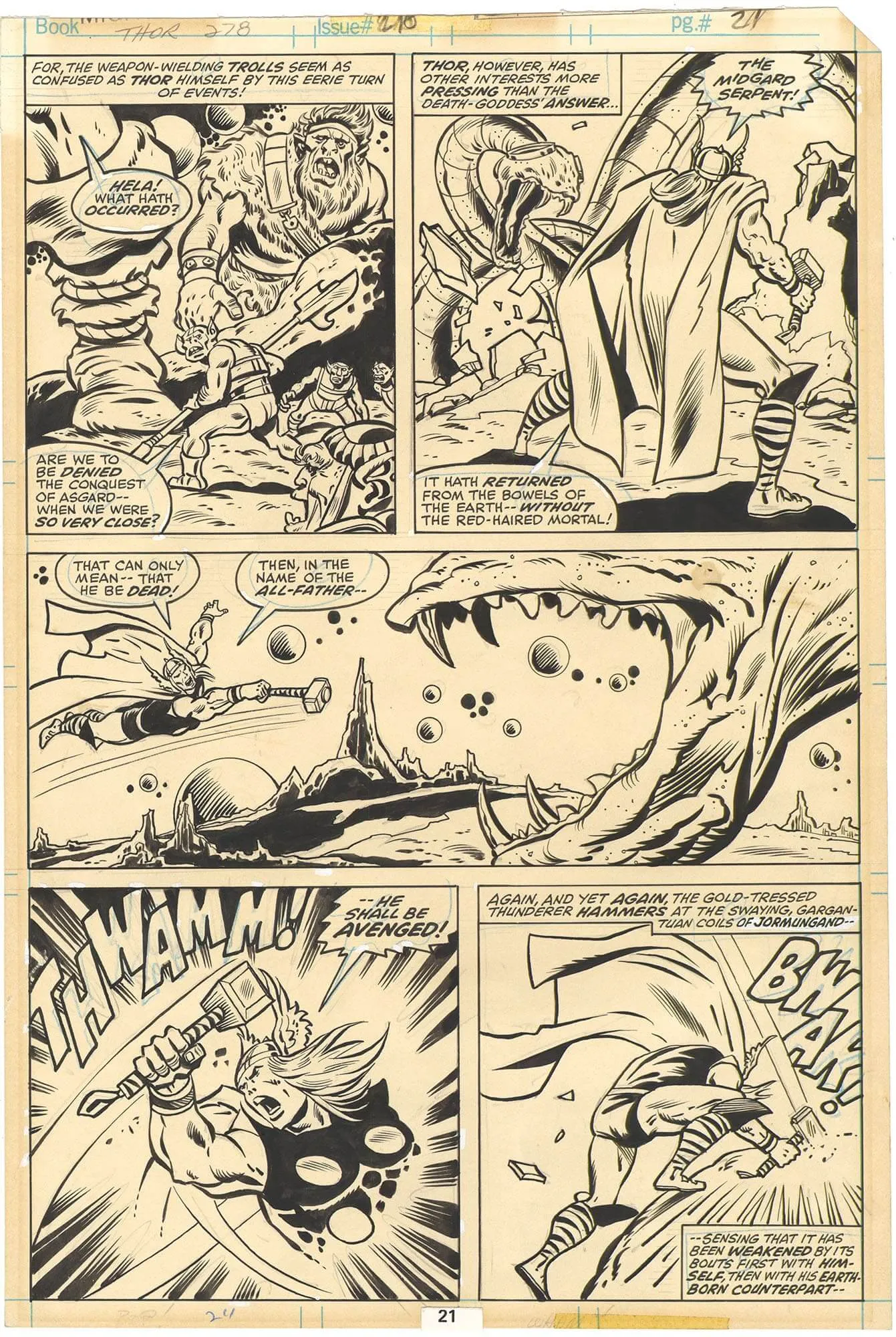 Thor #278 P21 Comic Art