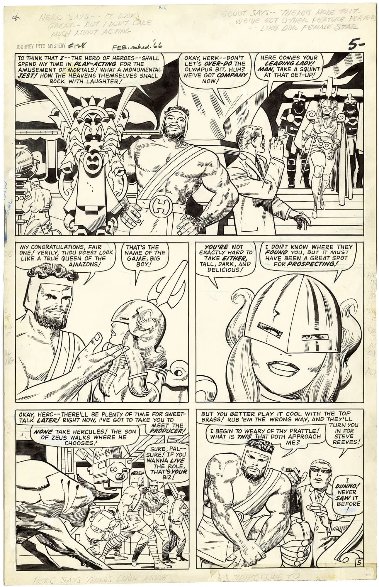 Thor #128 p5 (Large Art - Great Hercules page)