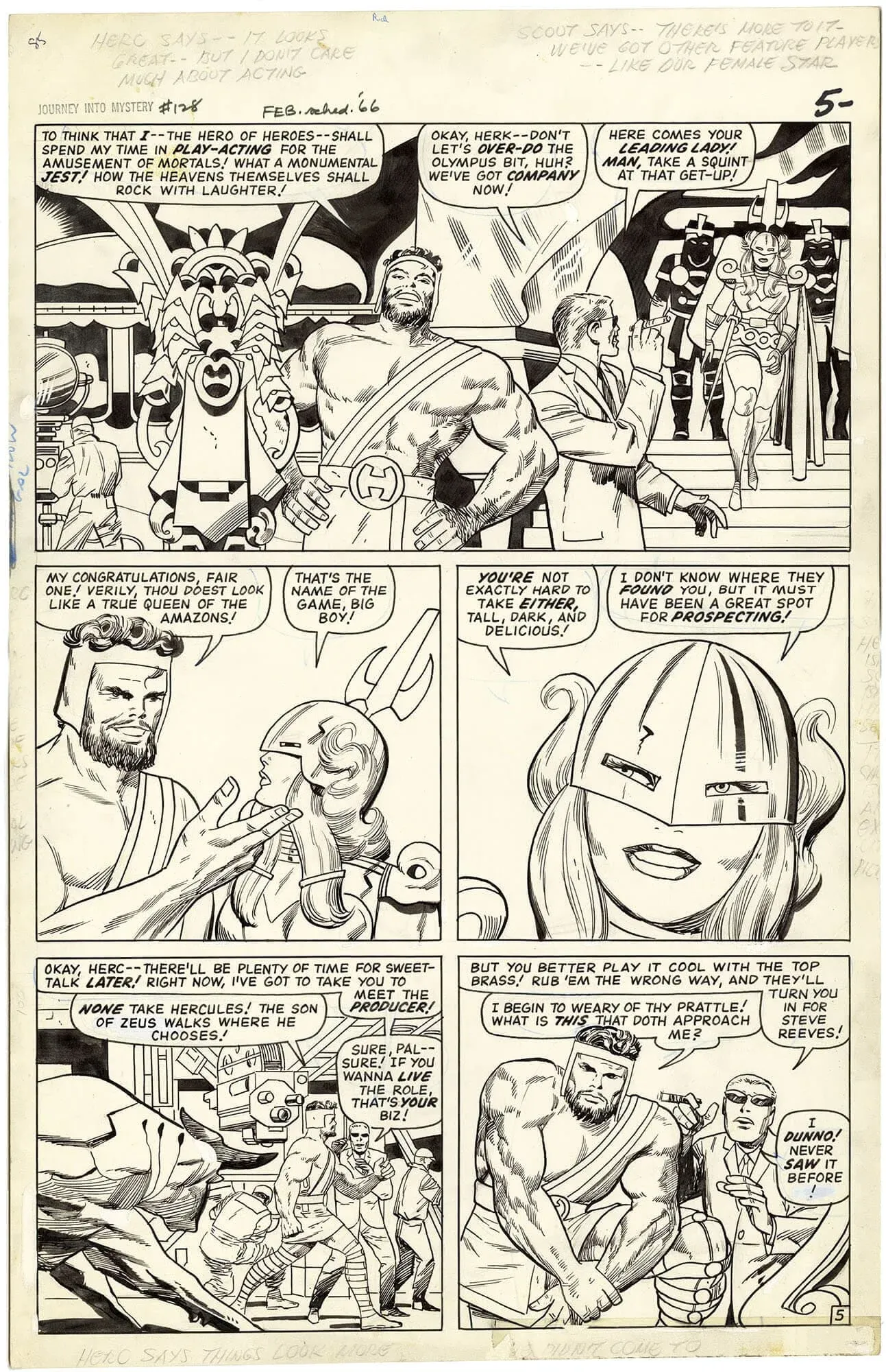 Thor #128 p5 (Large Art - Great Hercules page)