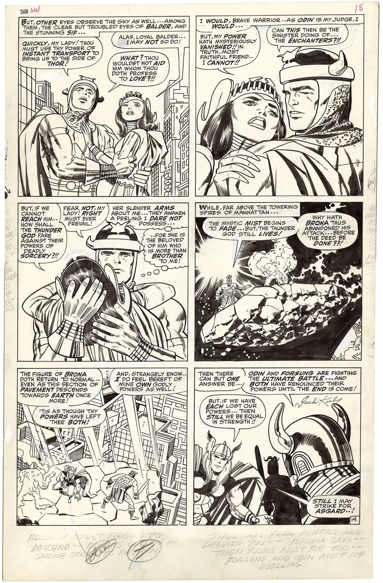 Thor #144 p14 (Jack Kirby) (Signed)