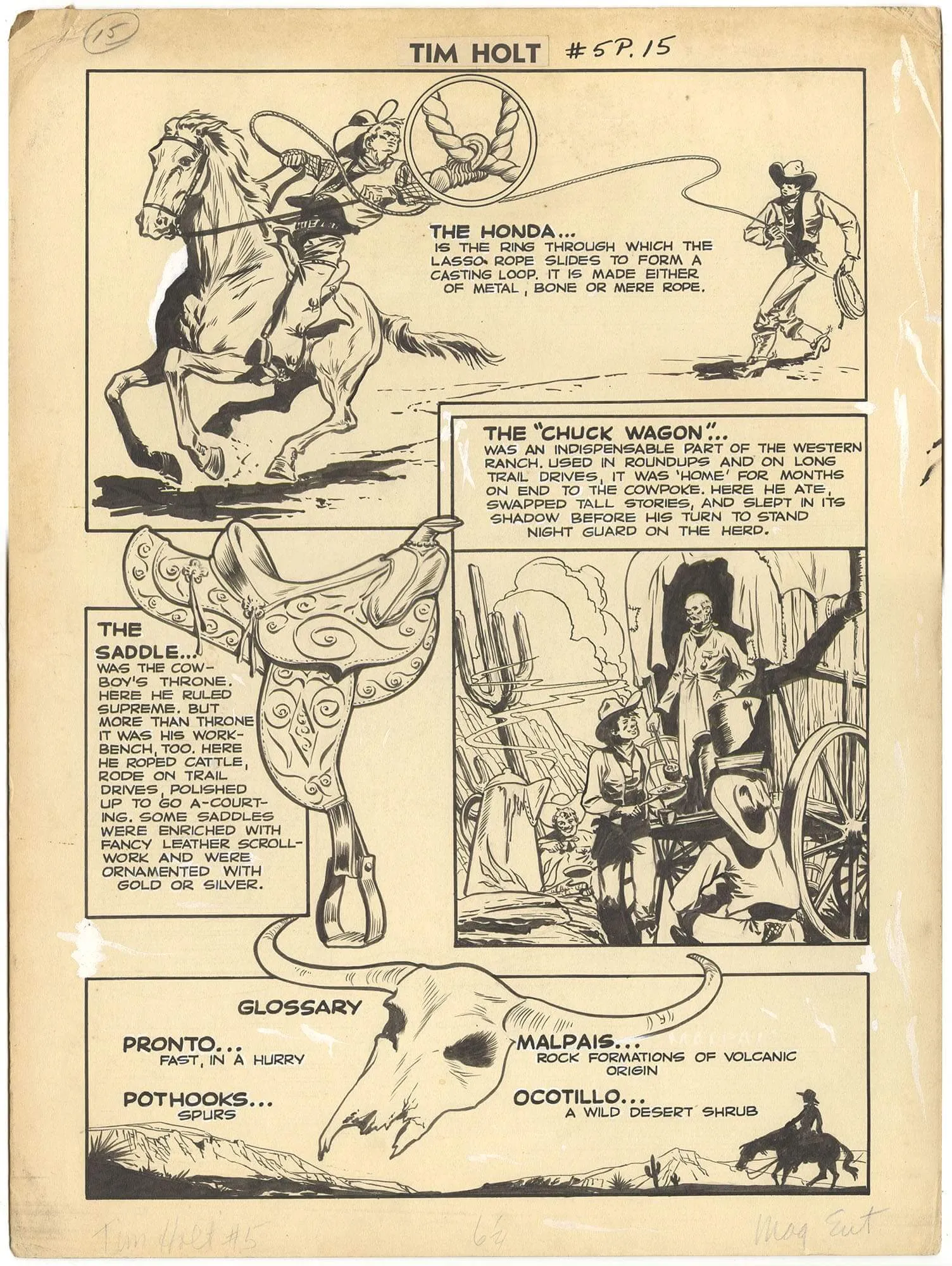 Tim Holt #5 P15 Comic Art