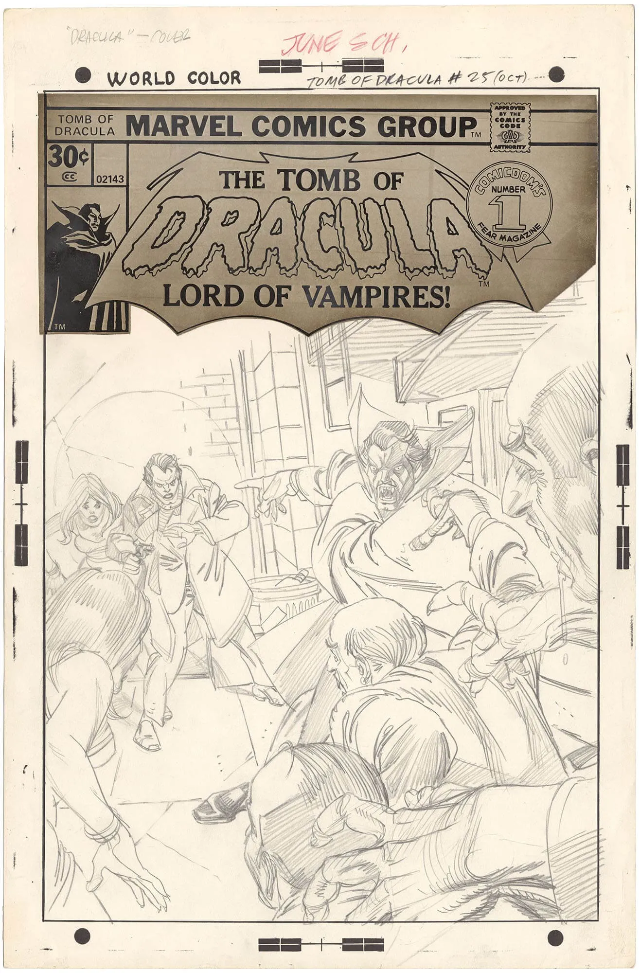 Tomb of Dracula #25 (Pencil Cover)