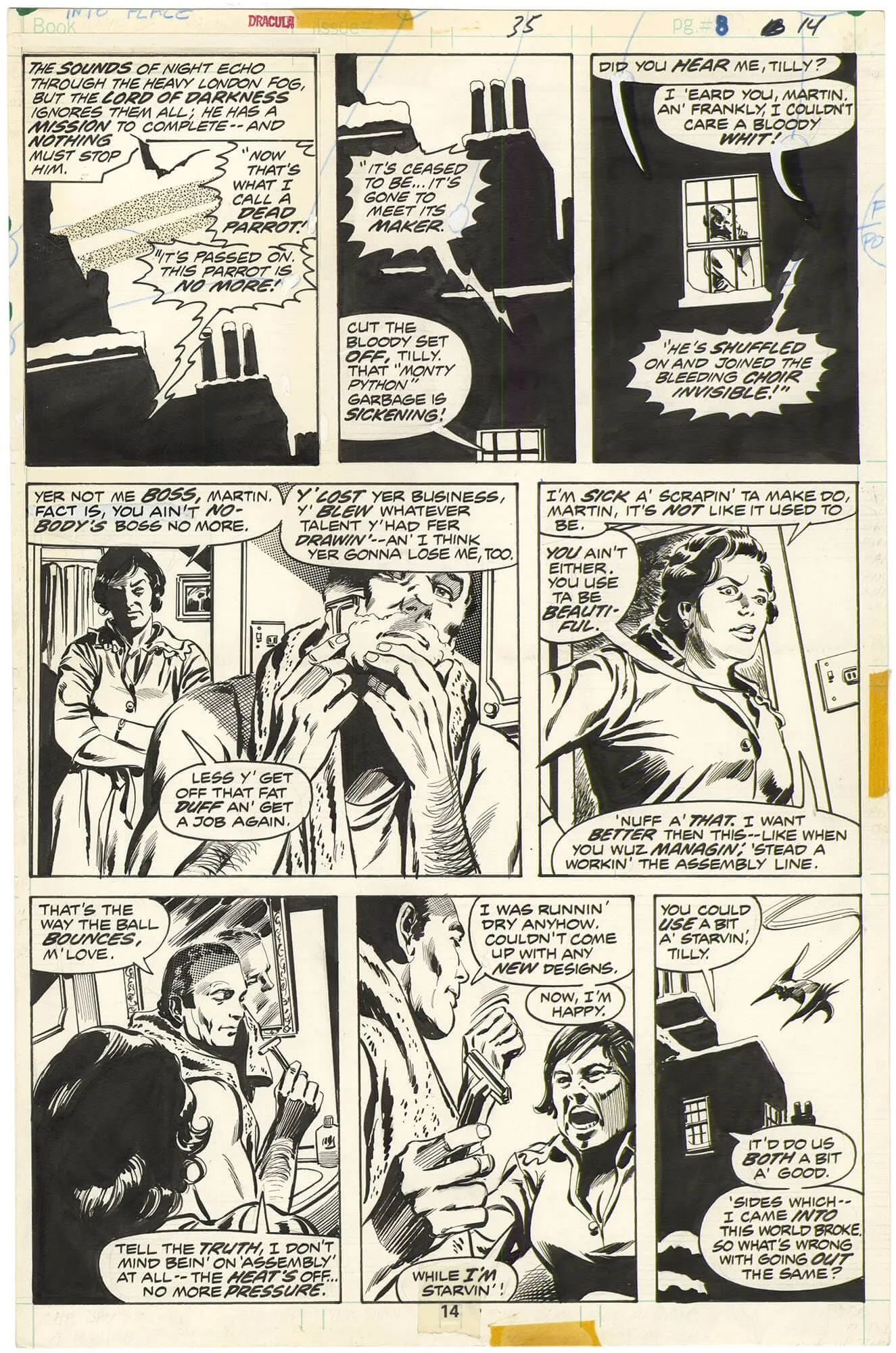 Tomb Of Dracula #35 P14 Comic Art
