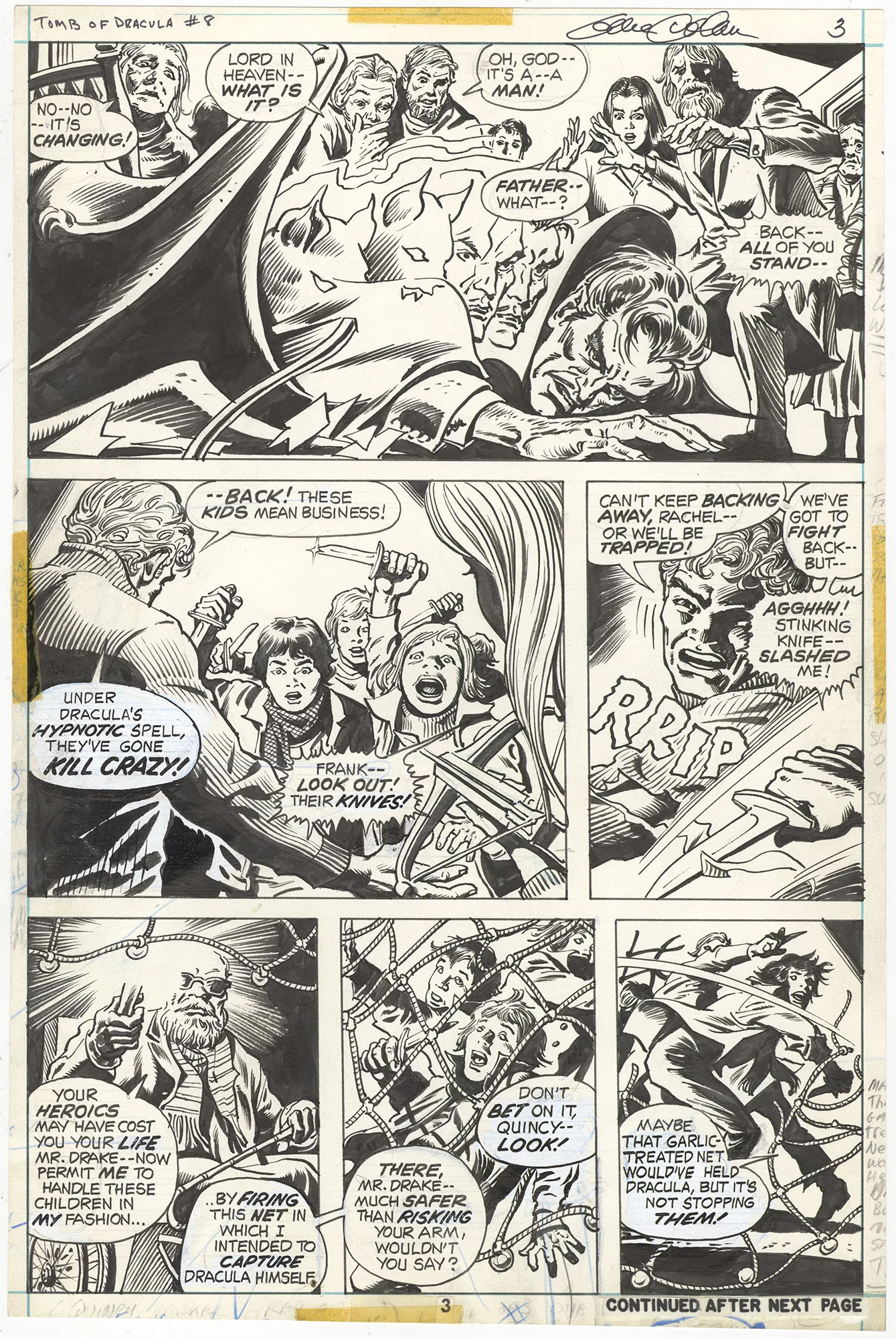 Tomb of Dracula #8 p3 (Signed)