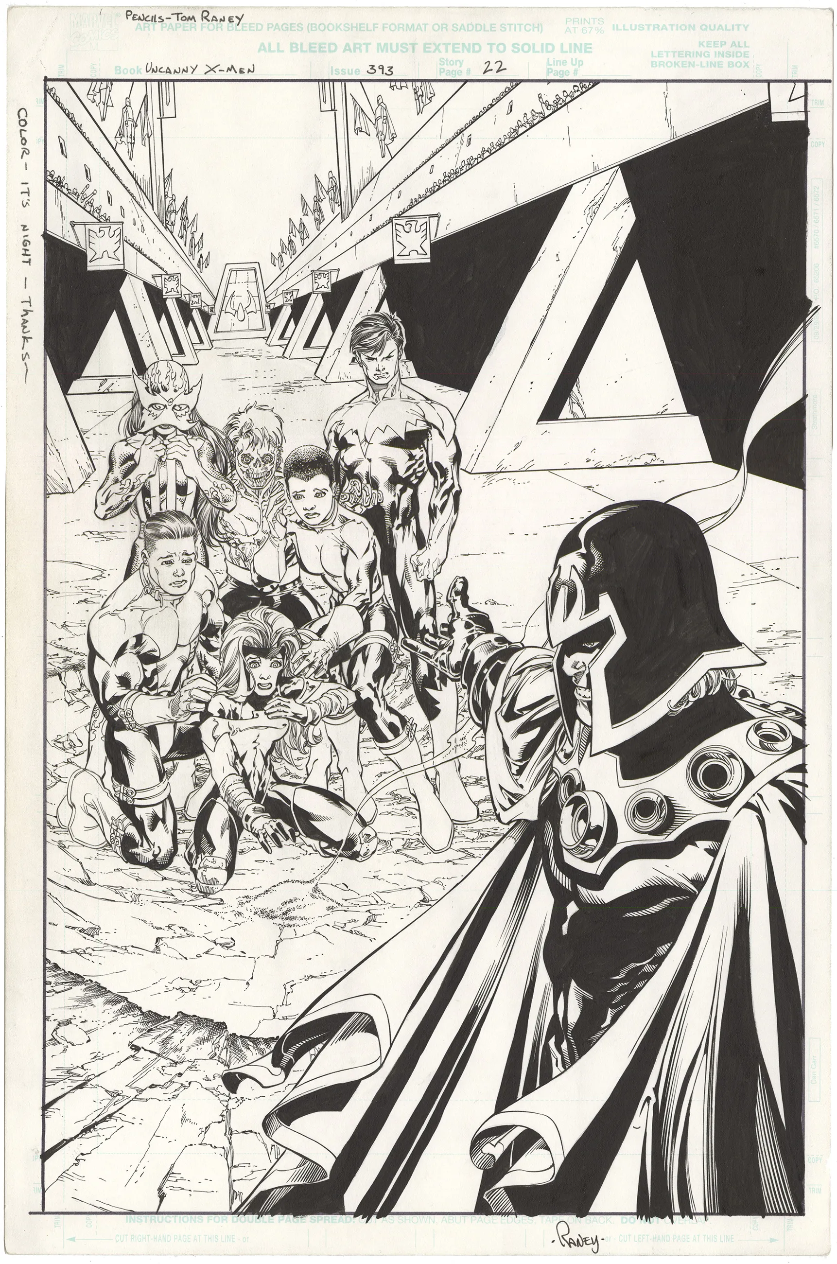 X-Men #393 P22 (Signed) Comic Art