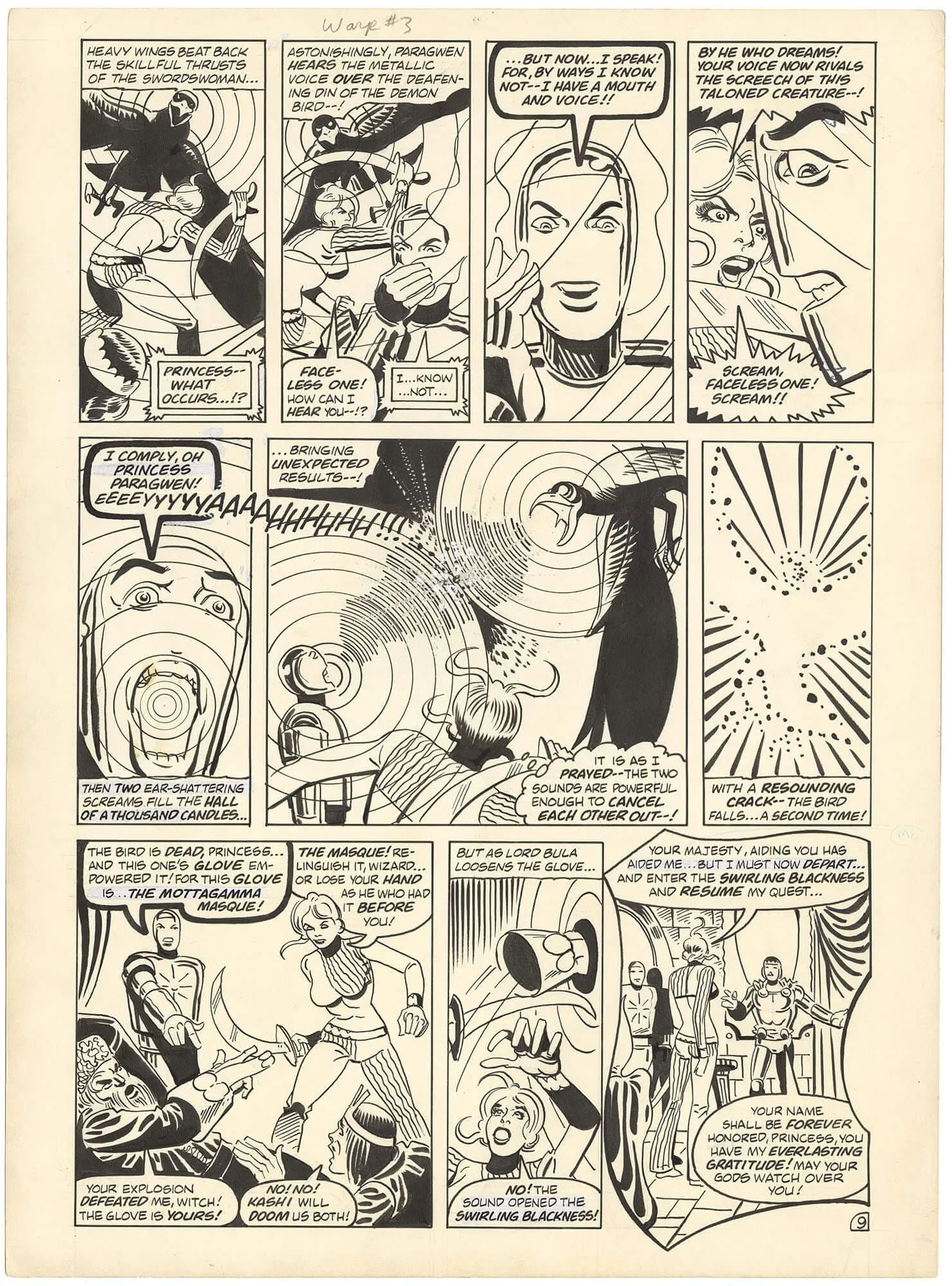 Warp #3 P9 (Large Art) Comic Art