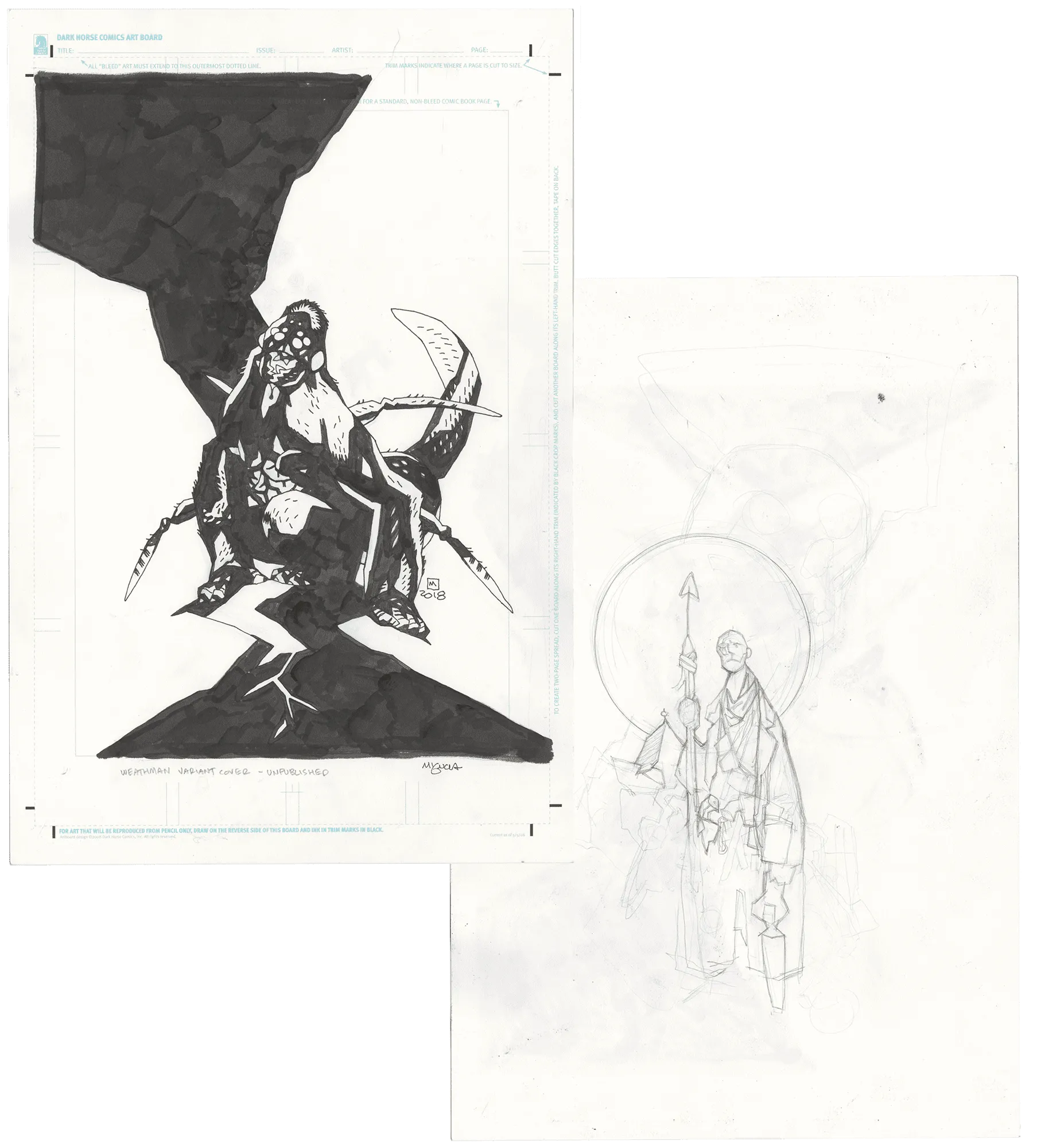 Weatherman Unpublished Cover Comic Art