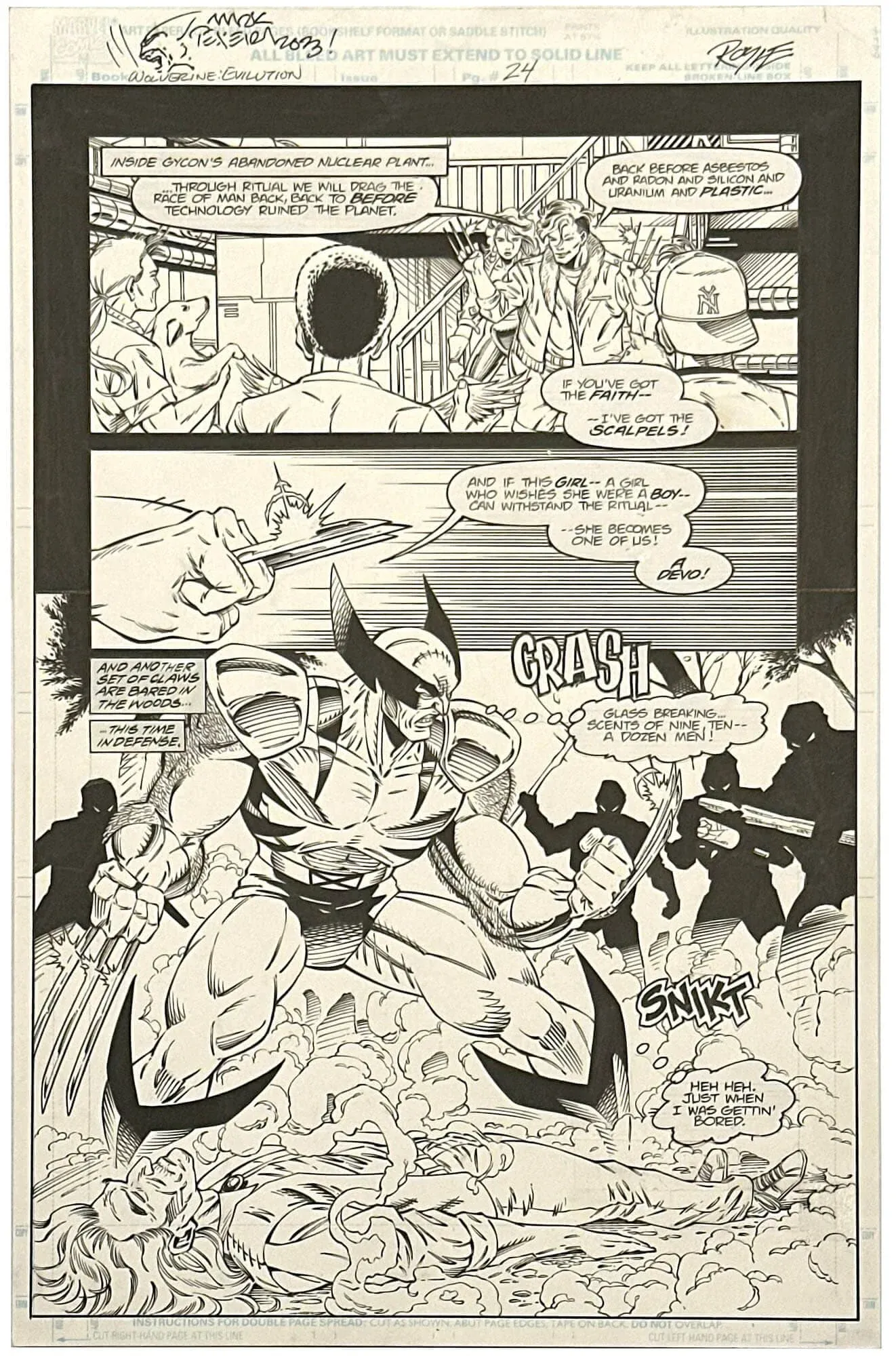 Wolverine: Evilution #1 p24 (Splash)(Signed)