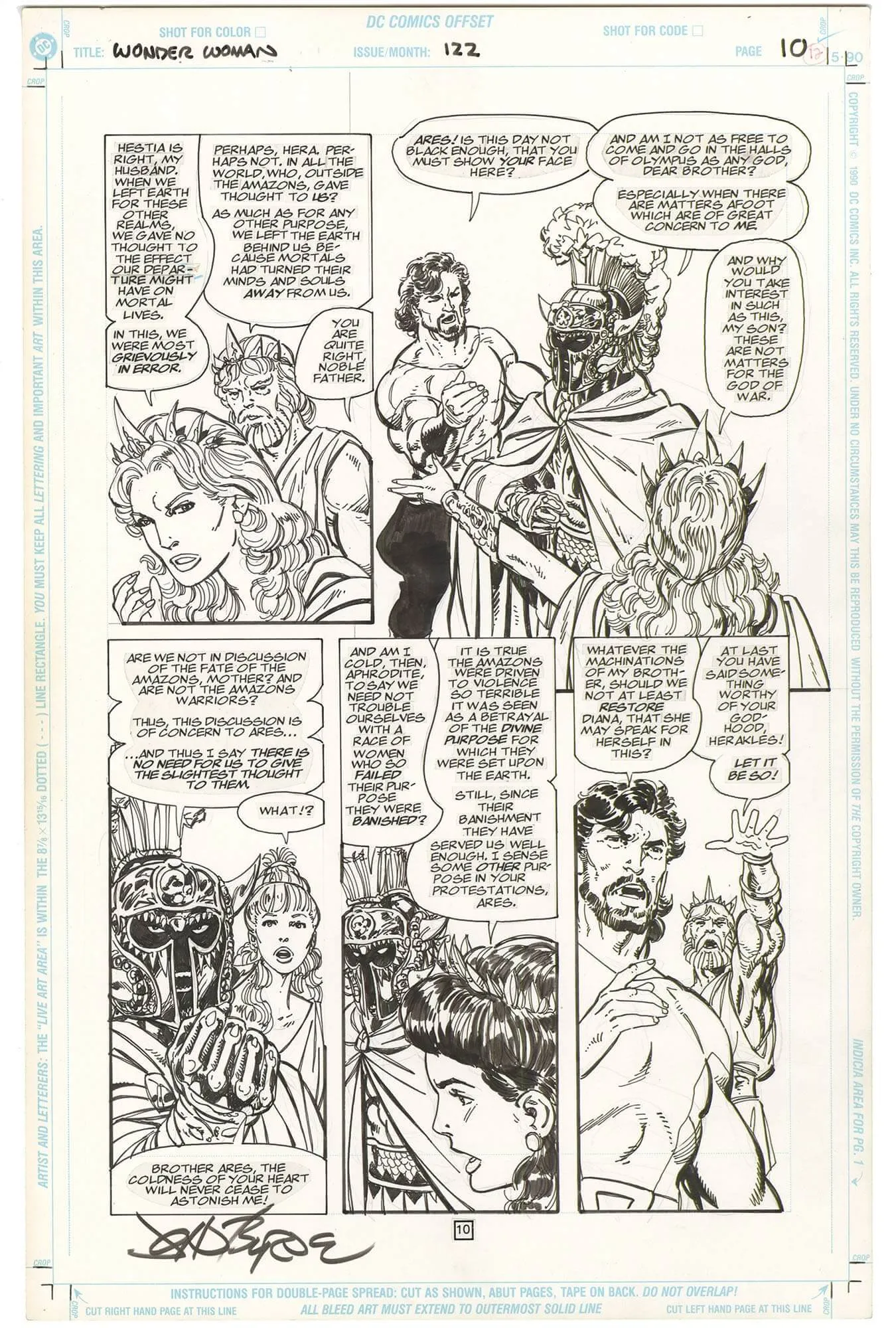 Wonder Woman #122 P10 (Signed) Comic Art