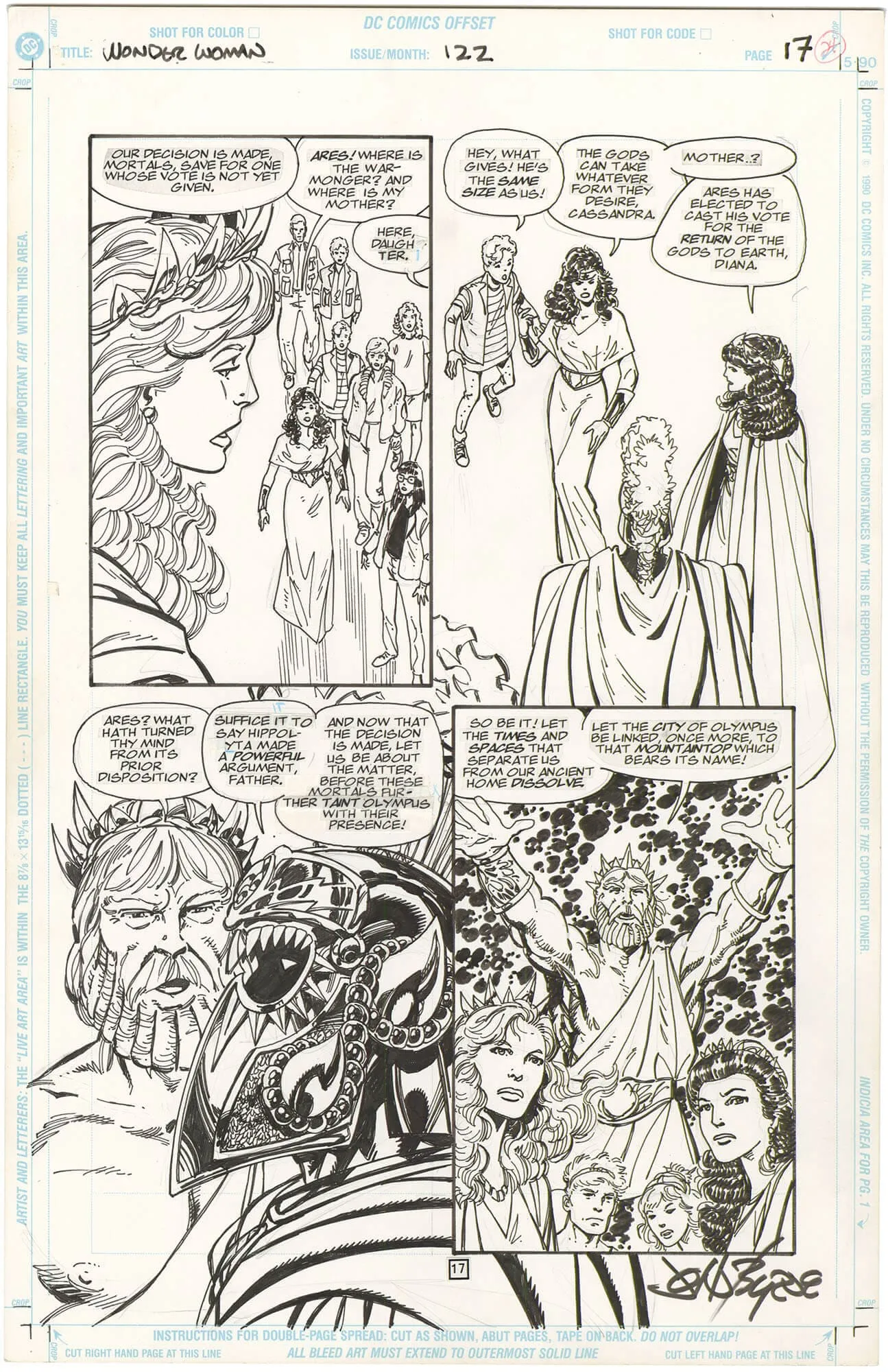 Wonder Woman #122 P17 (Signed) Comic Art