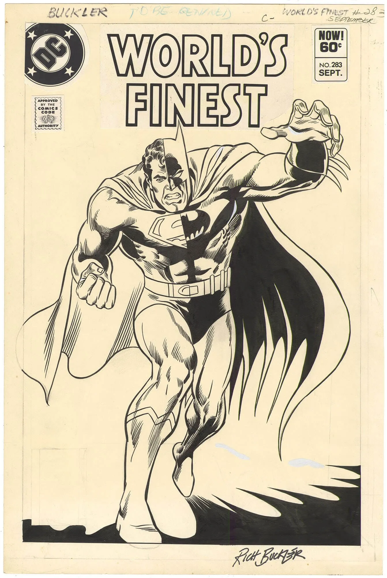 World�s Finest #283 Cover (Signed) Comic Art