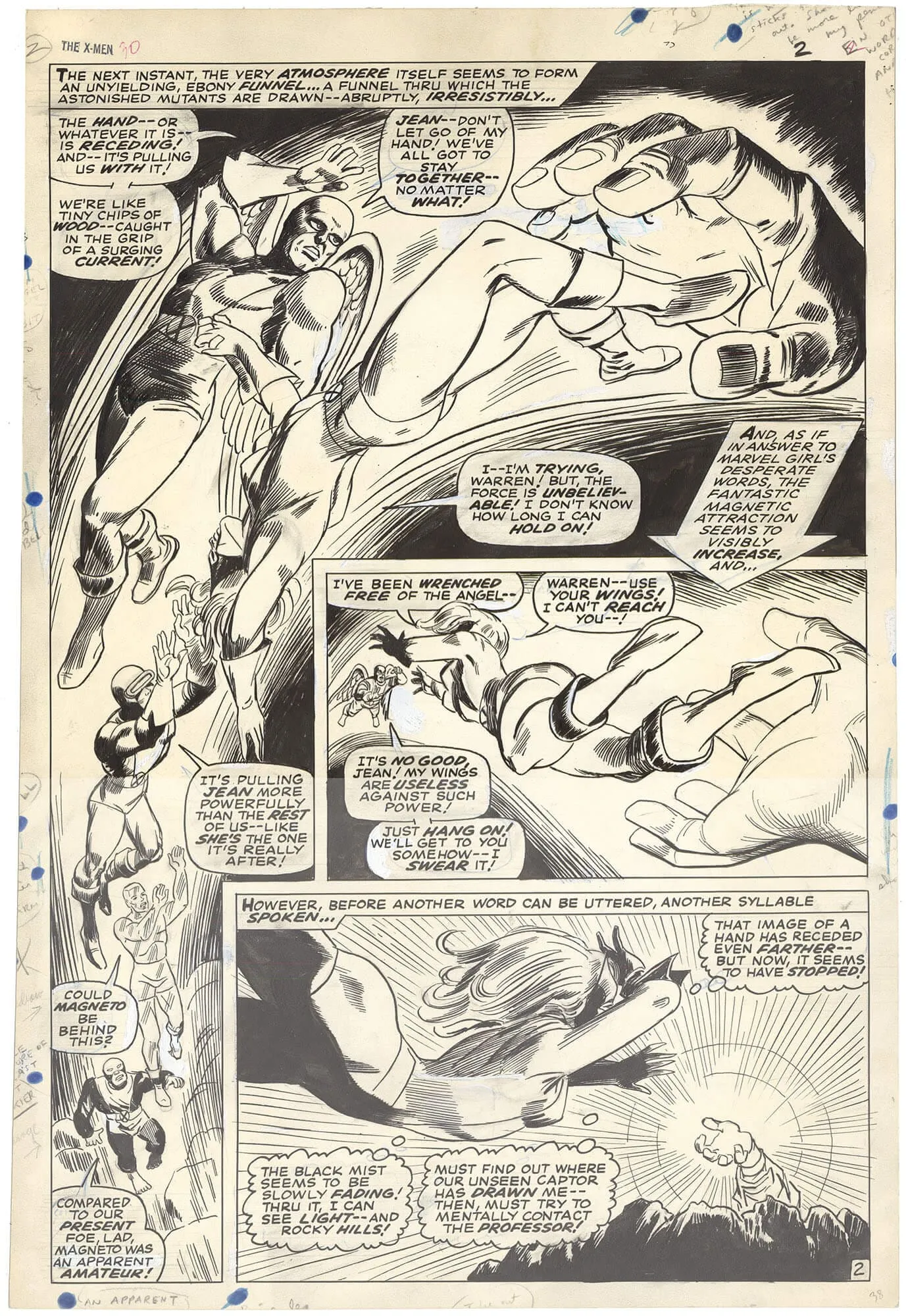 X-Men #30 P2 (? Splash) (Large Art) Comic Art