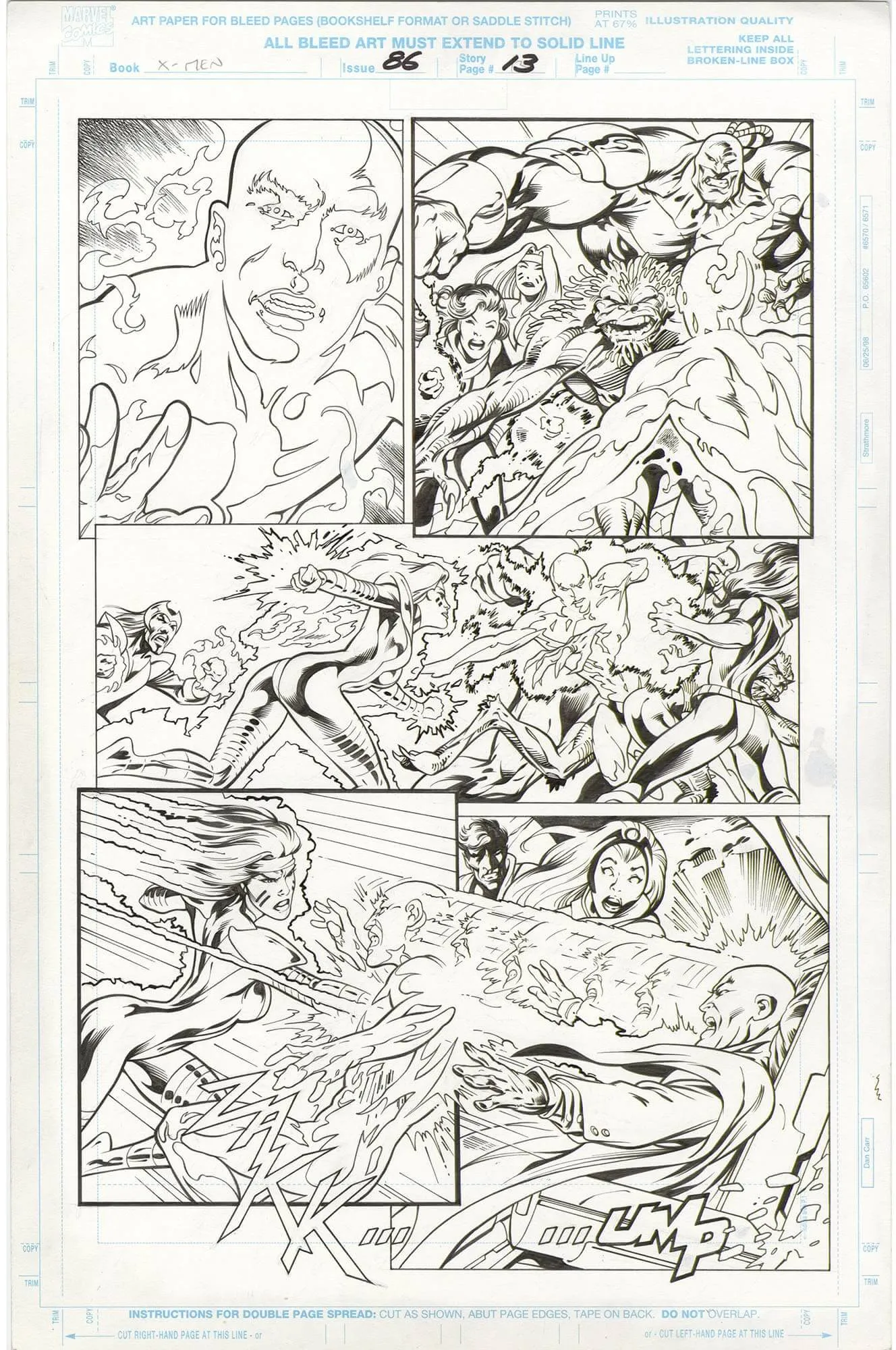 X-Men #86 P13 Comic Art