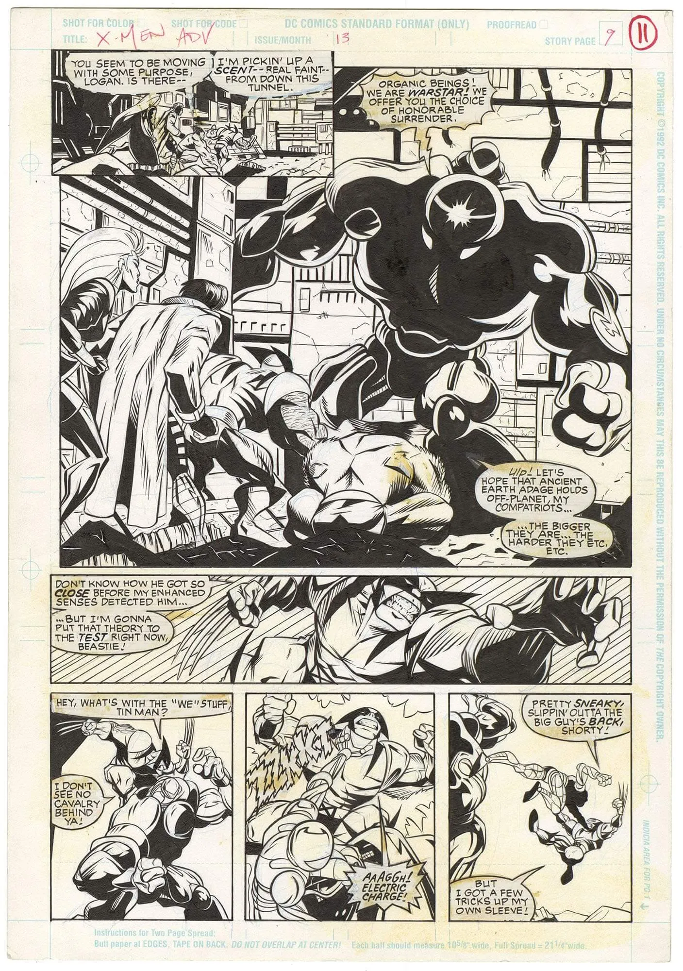 X-Men Adventures Vol 3 #13 P11 (Half Splash) Comic Art
