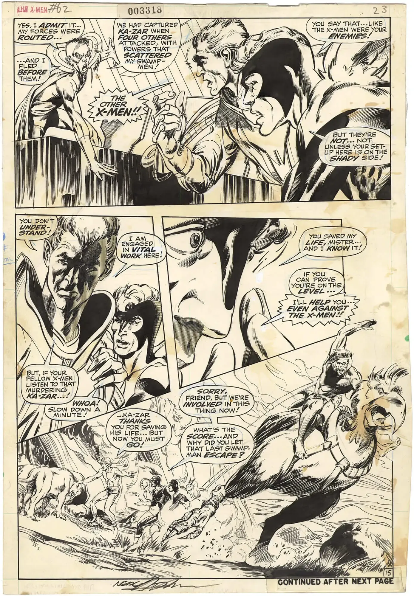 X-Men #62 p15 (Rare and Signed)