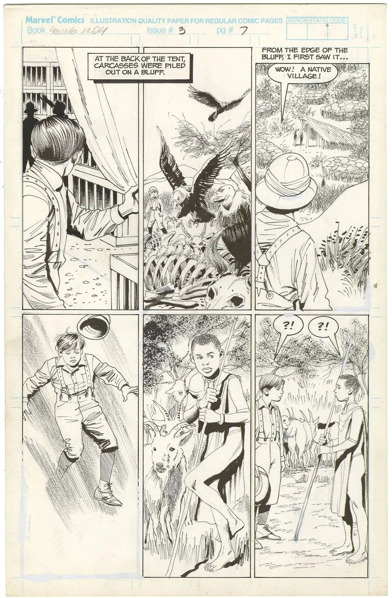 Young Indiana Jones Chronicles #3 P7 Comic Art