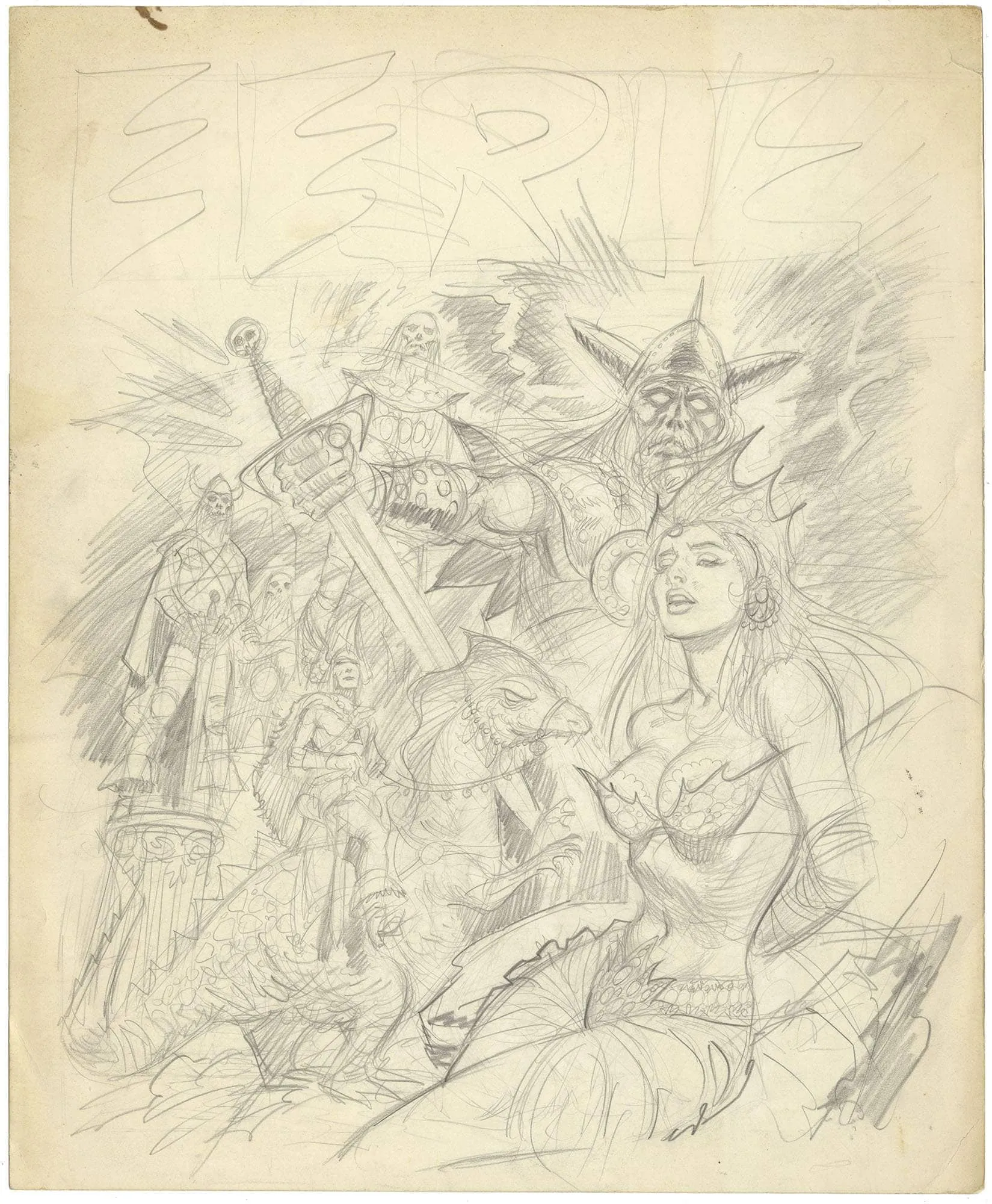 Eerie Preliminary Cover (Unused Pencil)