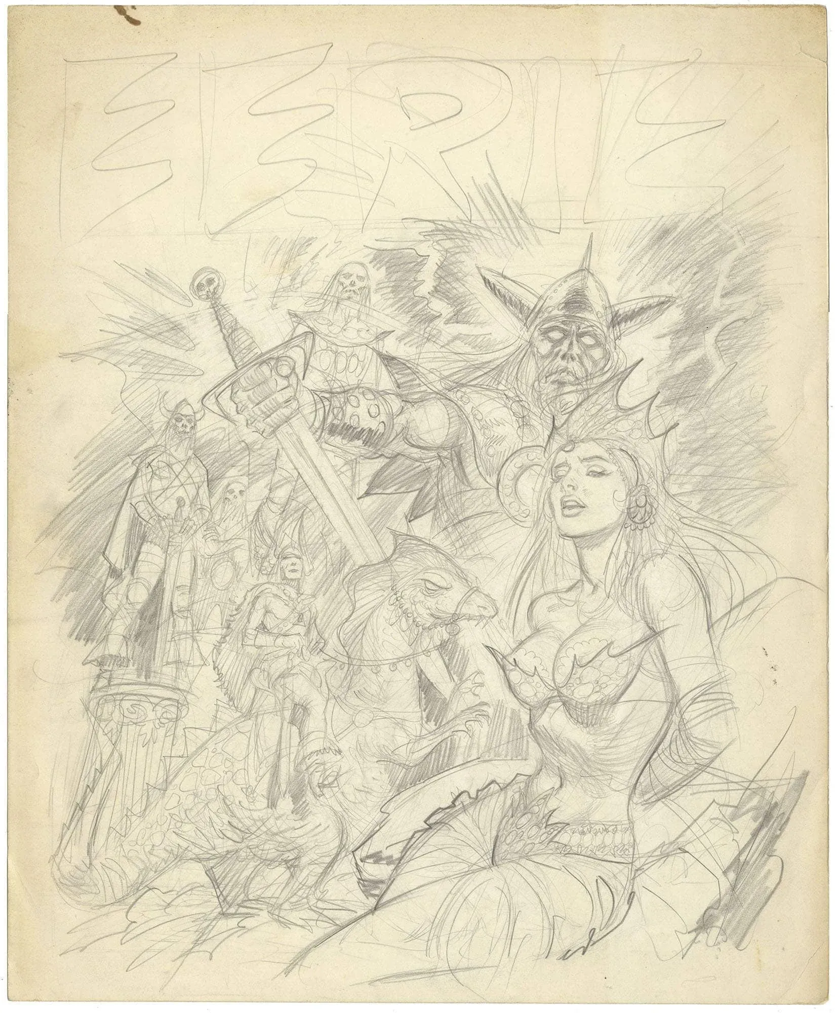Eerie Preliminary Cover (Unused Pencil)
