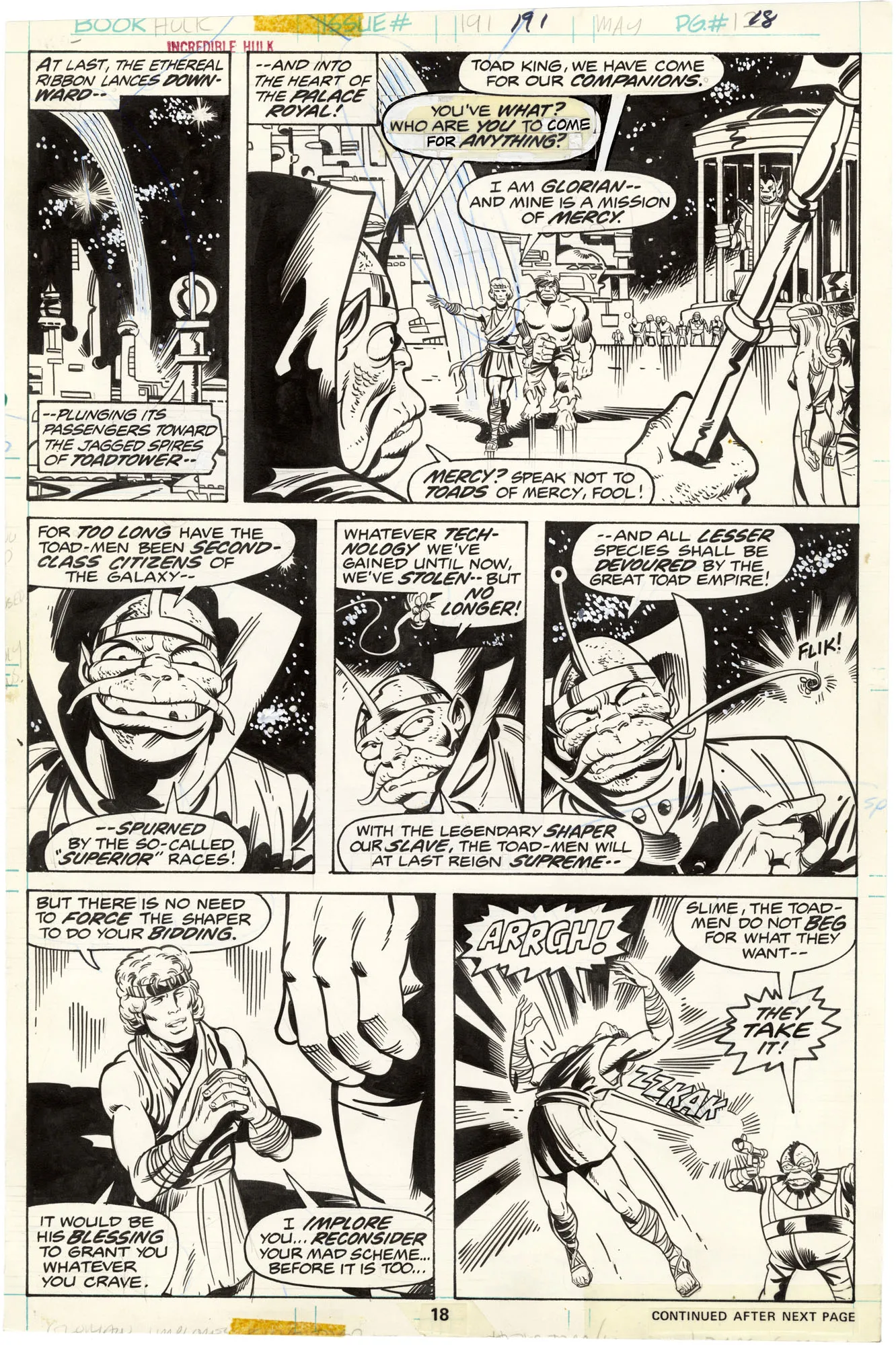 Incredible Hulk #191 P18 Comic Art